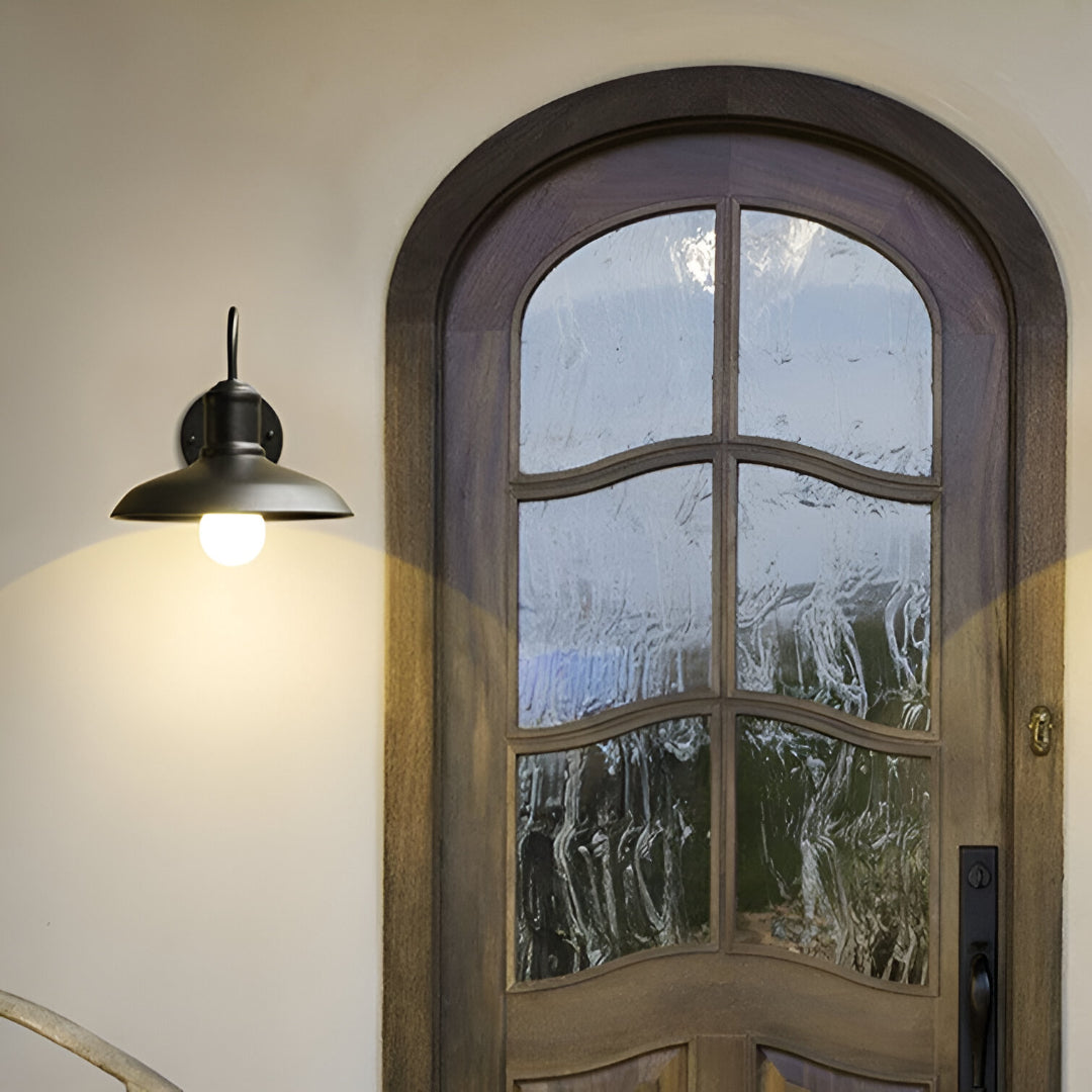 Vintage Industrial Iron Bowl LED Wall Light