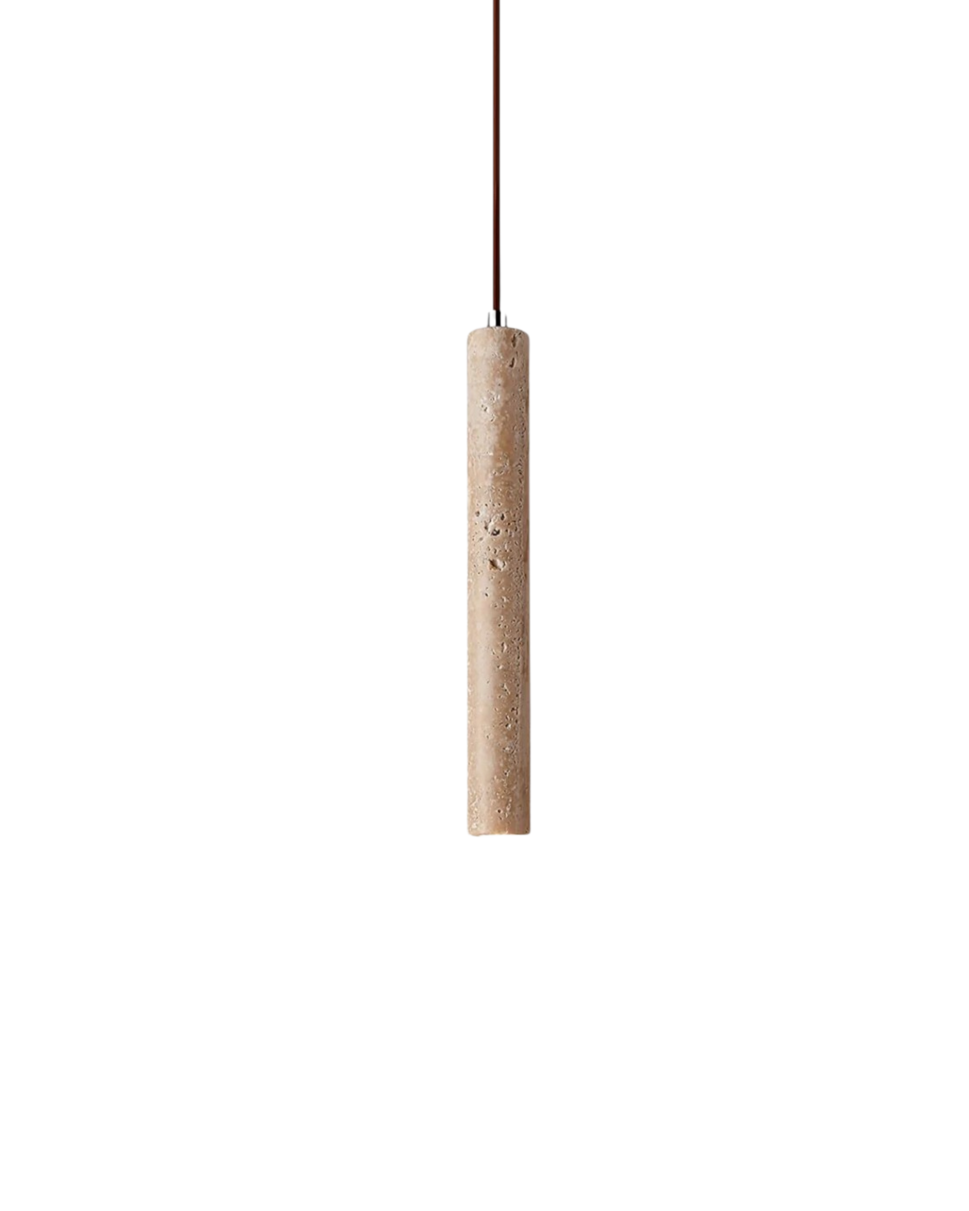 Minimalist Travertine Pendant Light Tube