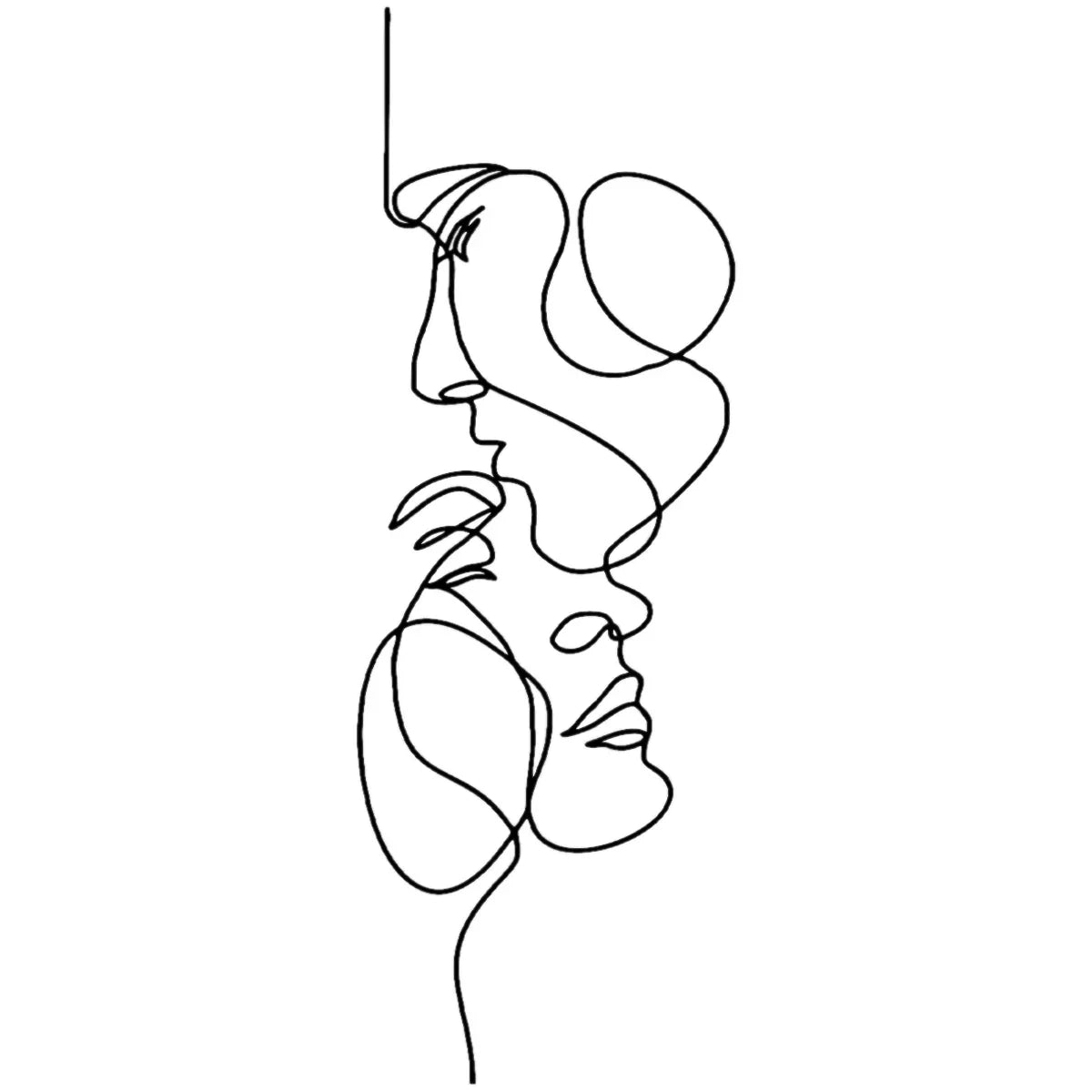 Abstract Metal Wall Sculpture Face Design