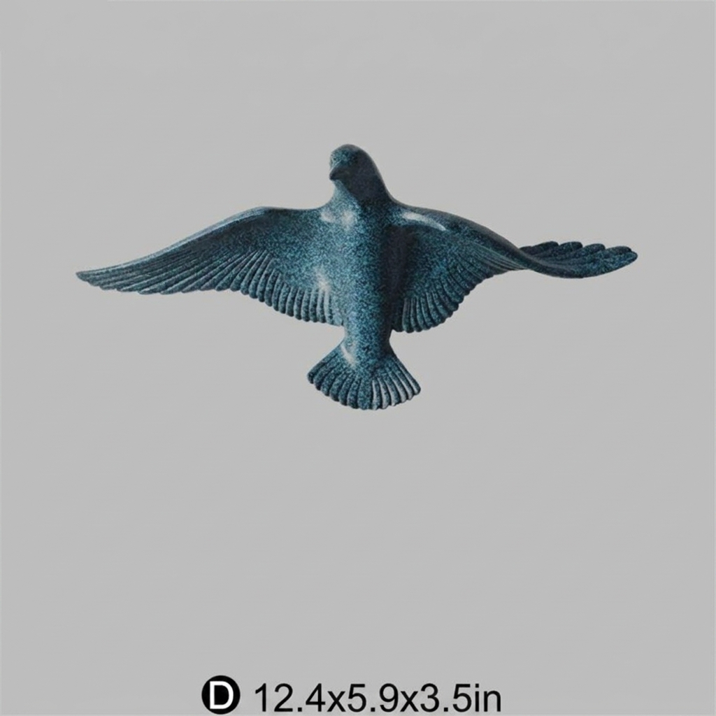 Abstract Seagull Wall Decor with Resin Art
