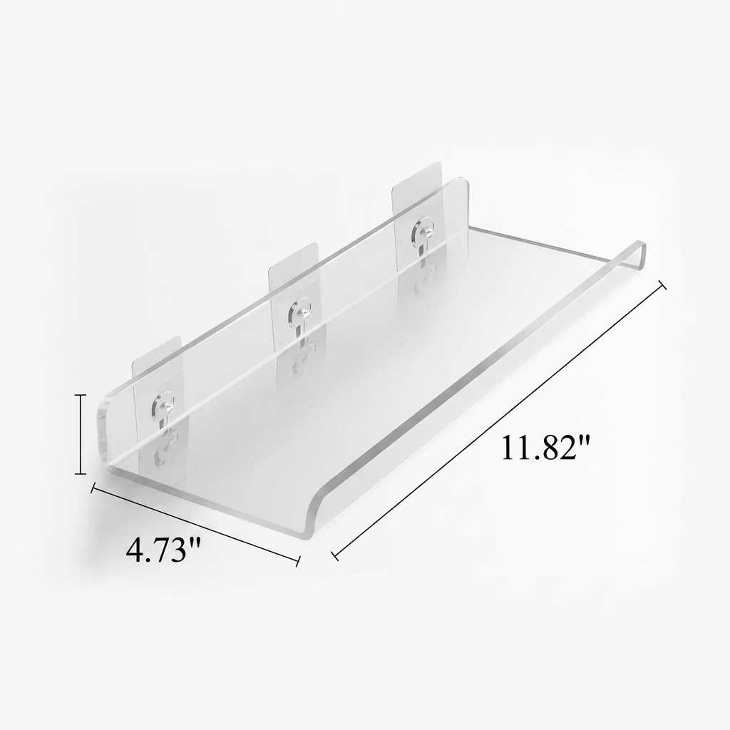 Acrylic Floating Wall Shelves with Display