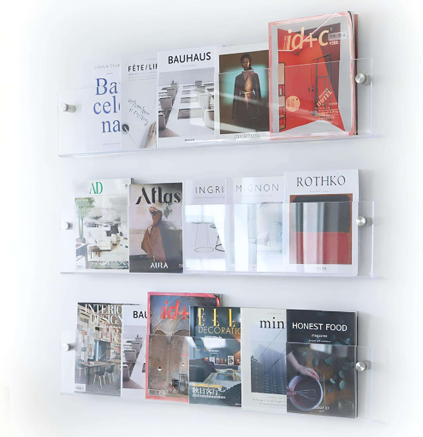 Acrylic Wall Magazine Rack Floating Shelf