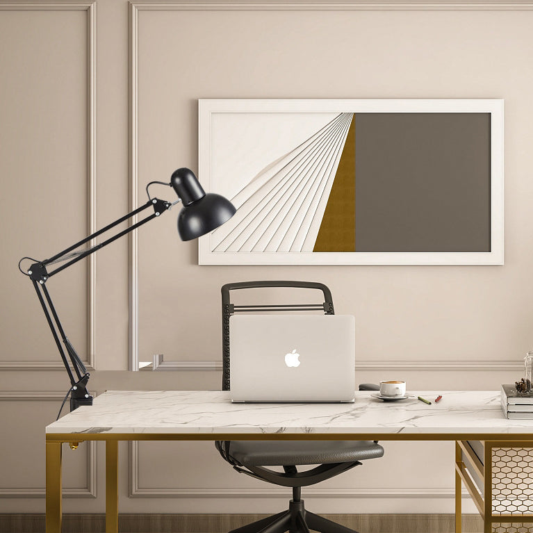 Adjustable Metal Table Lamp with Clip On Base