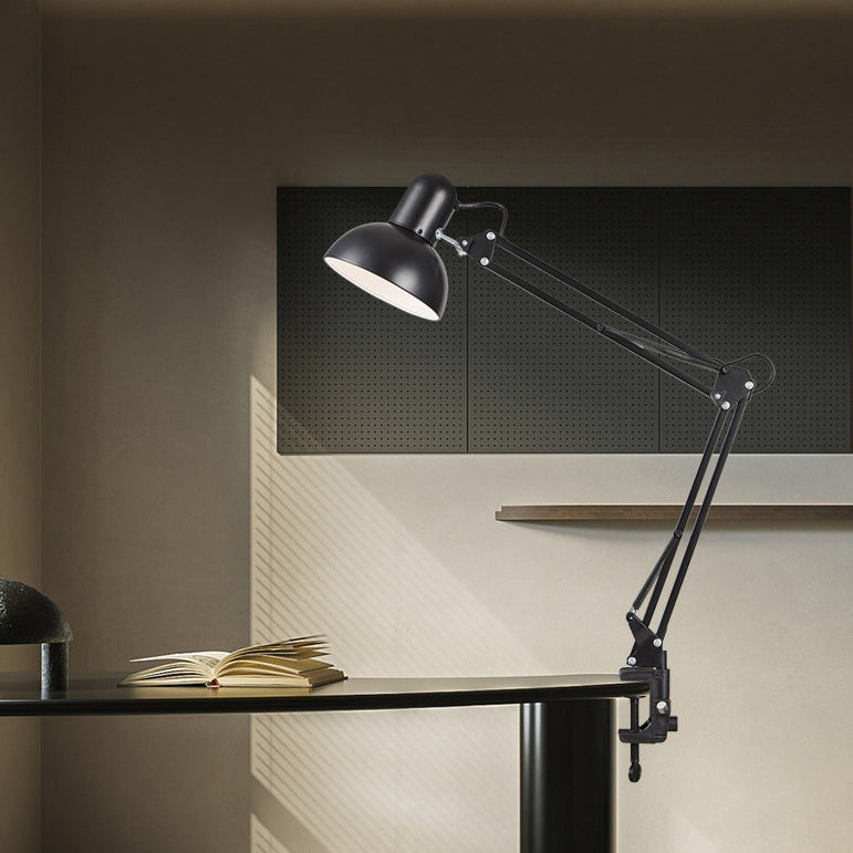 Adjustable Metal Table Lamp with Clip On Base