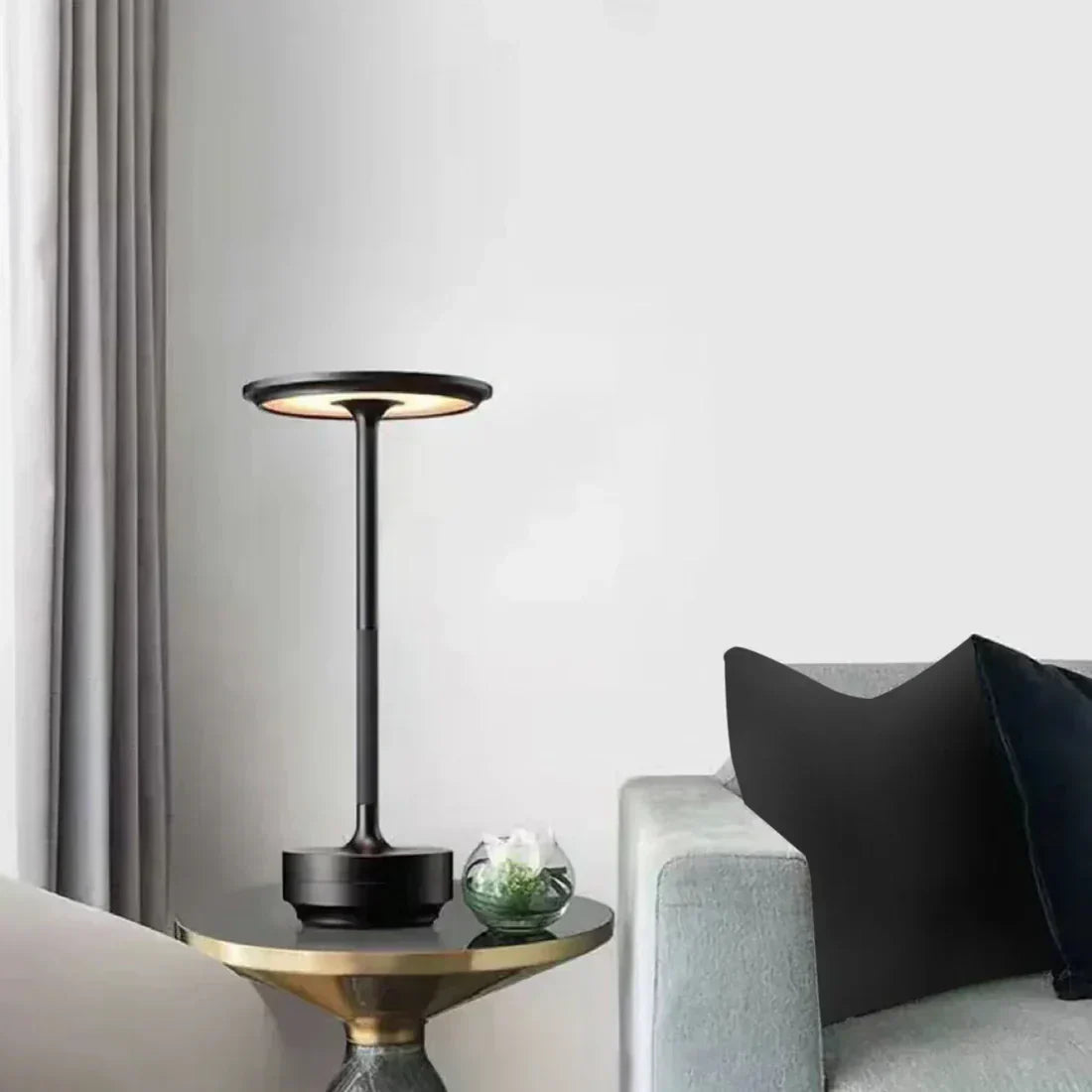 Aluminium Table Lamp with Rechargeable LED Light