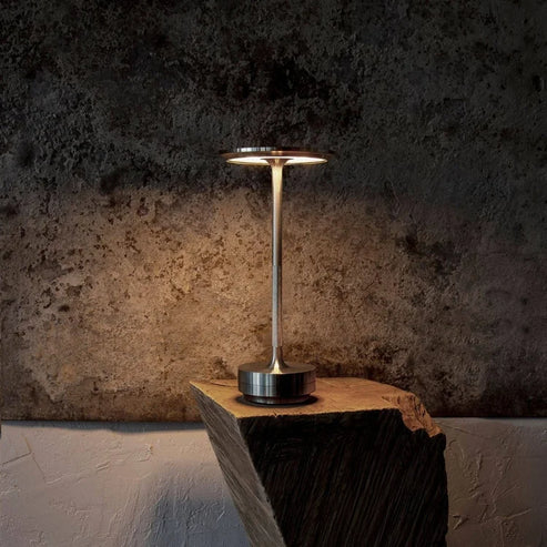Aluminium Table Lamp with Rechargeable LED Light