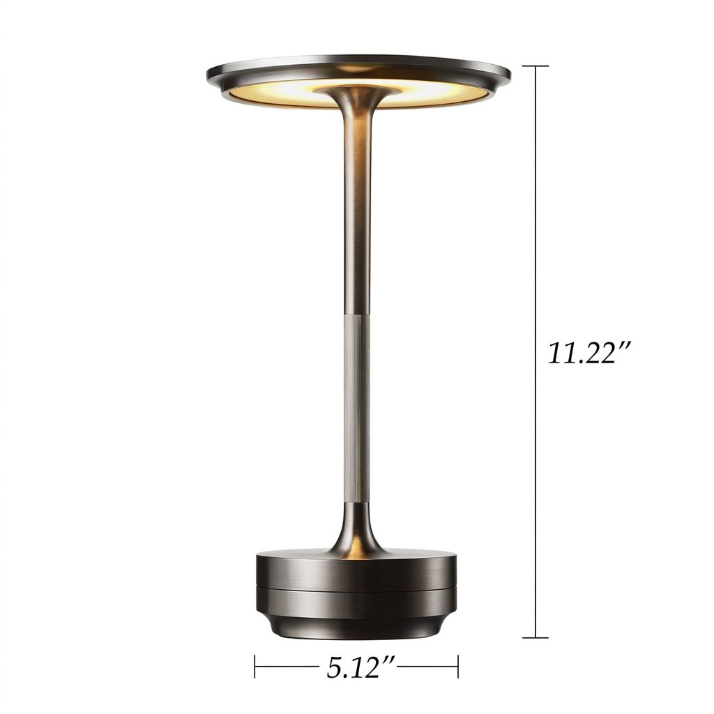 Aluminium Table Lamp with Rechargeable LED Light
