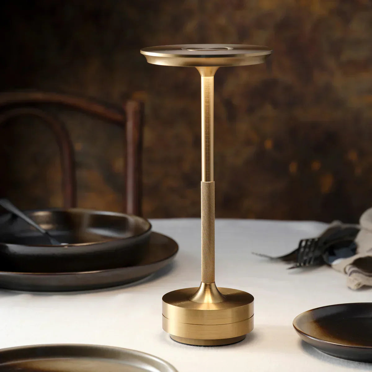 Aluminium Table Lamp with Rechargeable LED Light