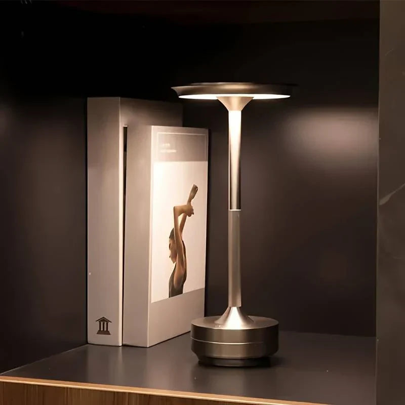 Aluminium Table Lamp with Rechargeable LED Light