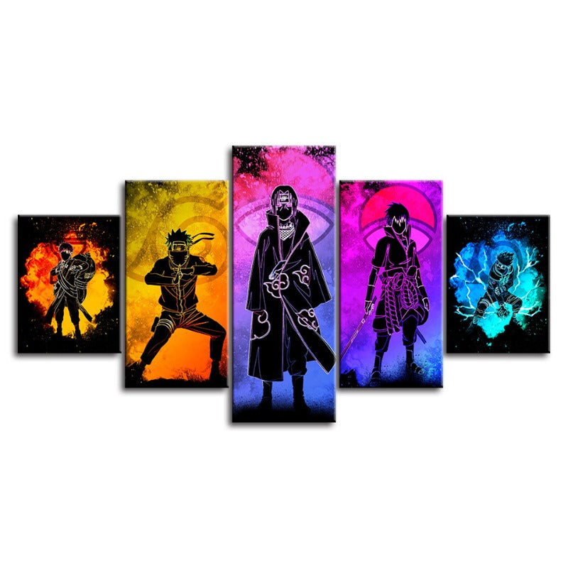 Anime Canvas Wall Art 5 Panel Print Set