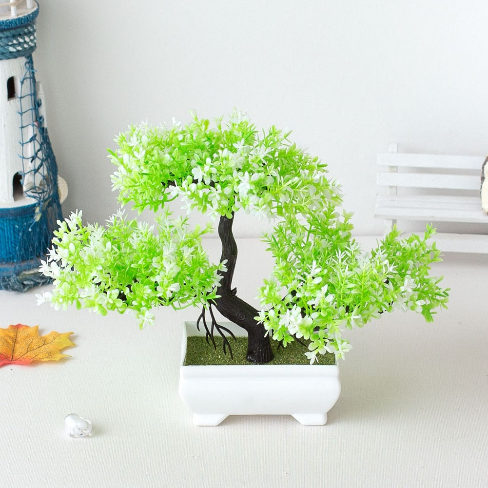 Artificial Bonsai Plant with Decorative Pot