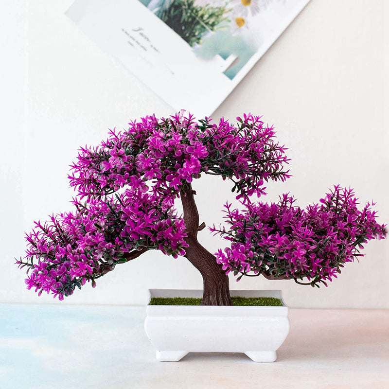 Artificial Bonsai Plant with Decorative Pot