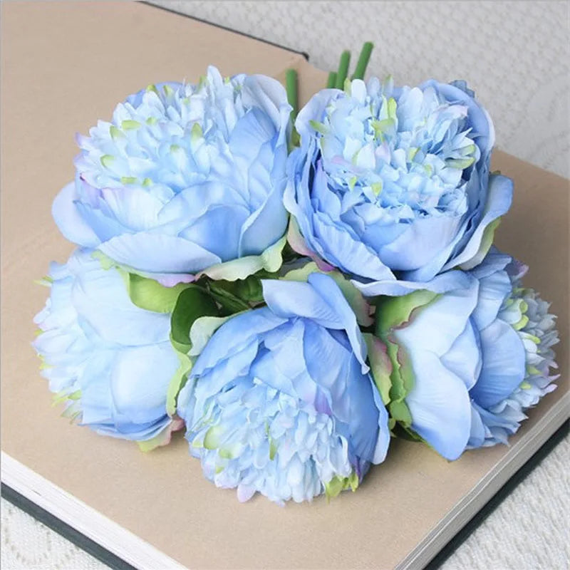Artificial Peony Bouquet with Lifelike Blooms