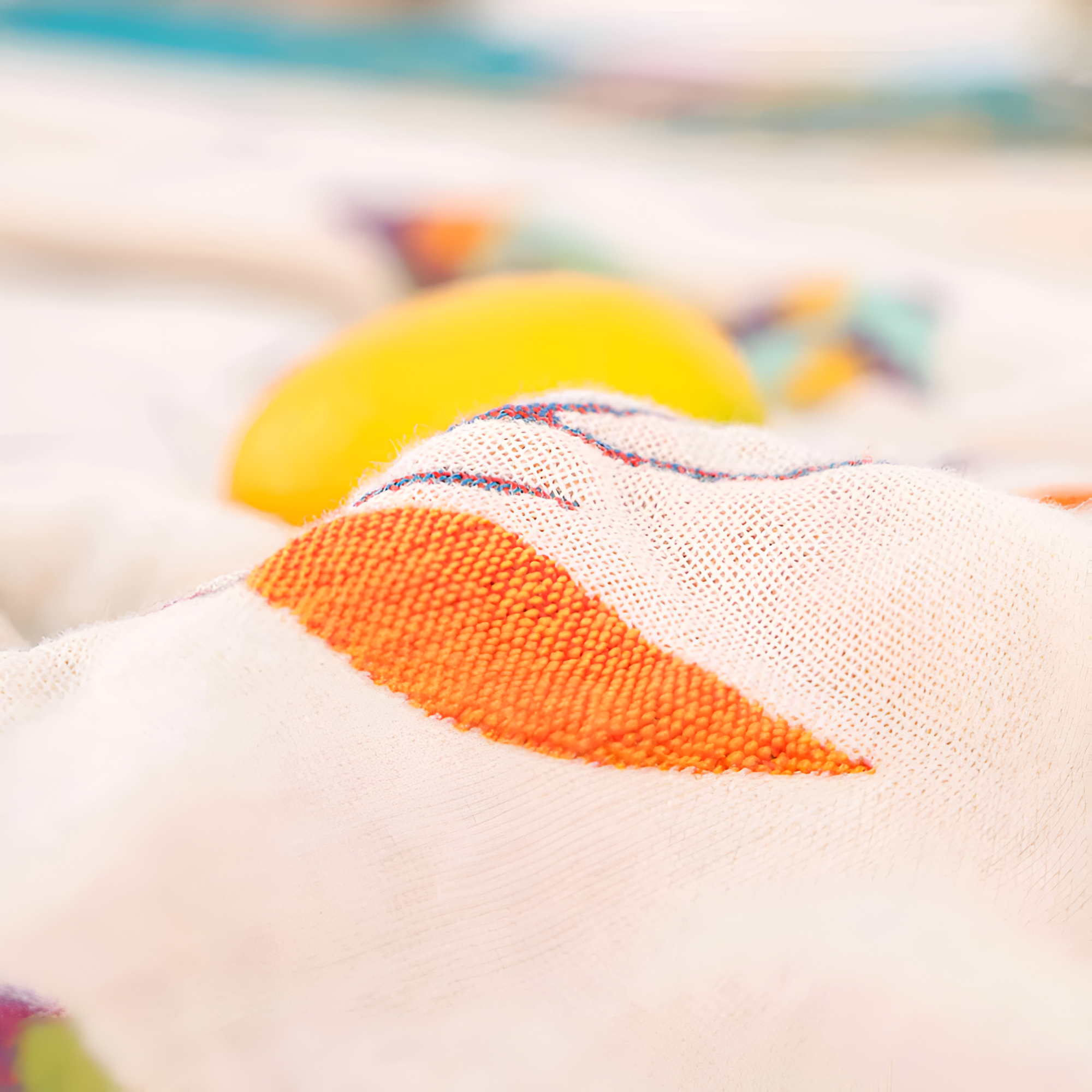 Boho Cotton Throw Blanket with Birds