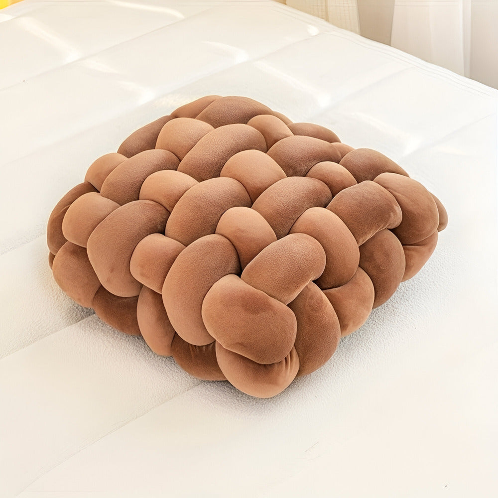Braided Plush Decorative Pillow Cushion