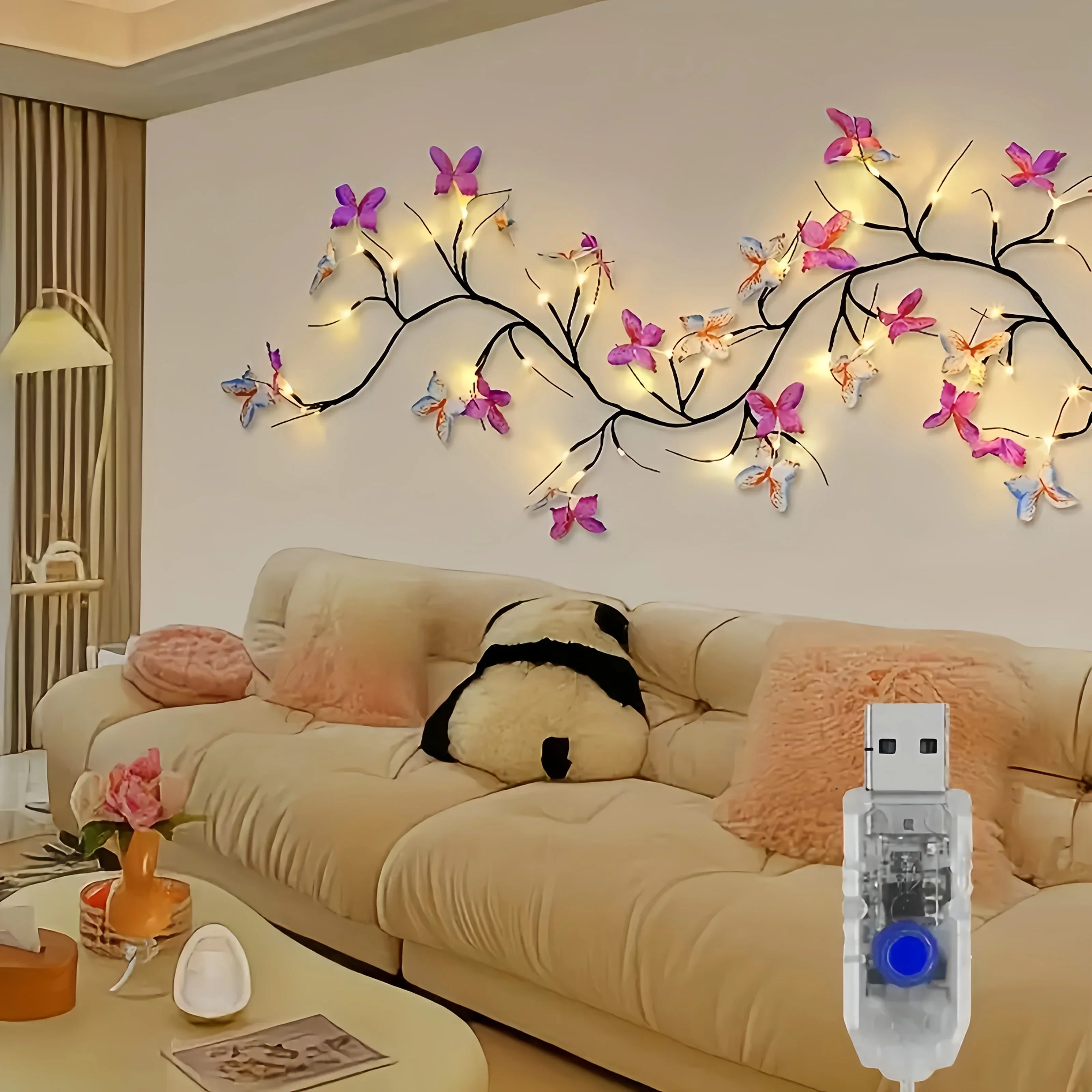 Butterfly Branch String Light with LEDs