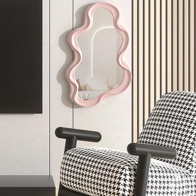 Cloud Wall Mirror with Decorative Frame
