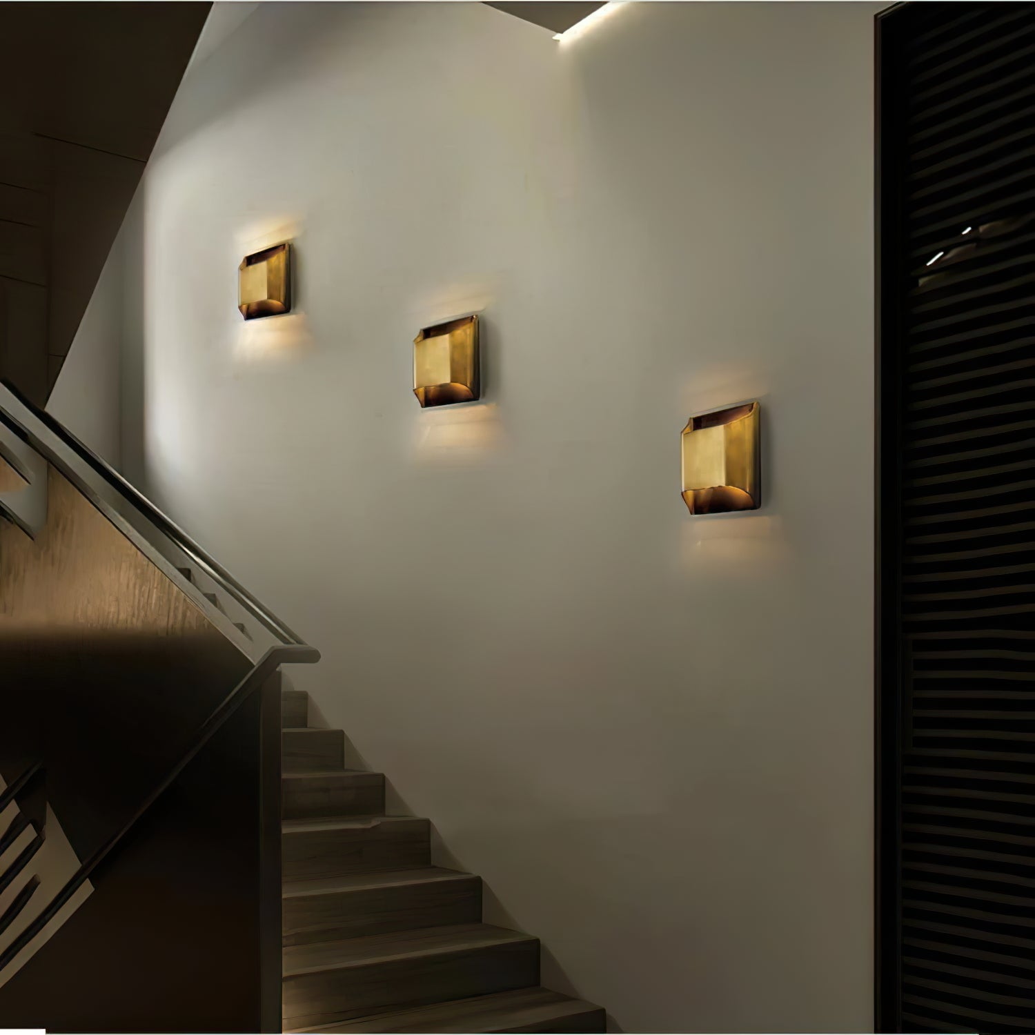 Copper Wall Sconce with Curved LED Light Panel