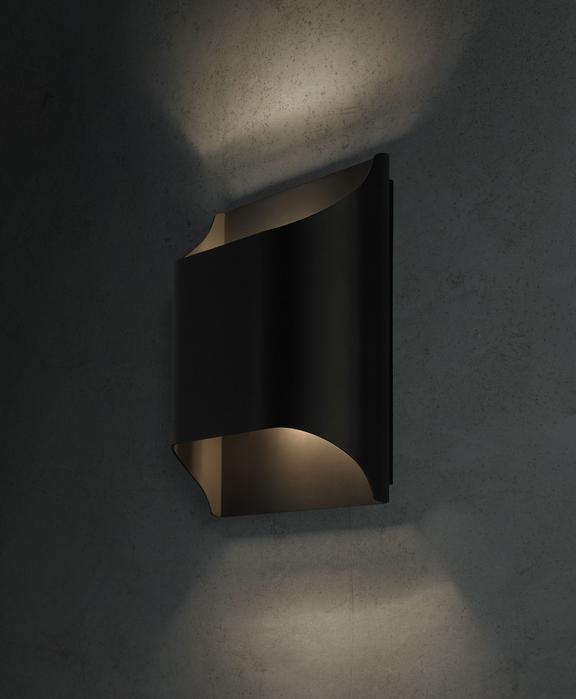 Copper Wall Sconce with Curved LED Light Panel