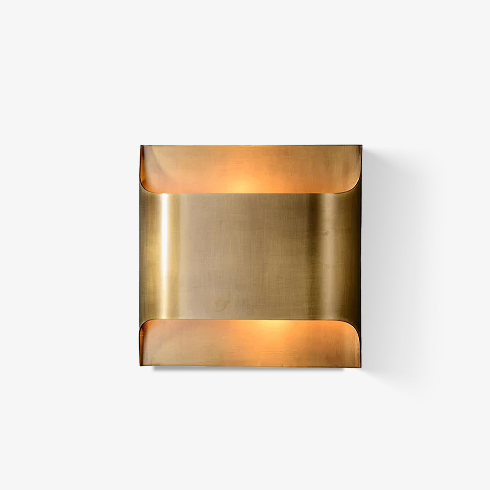 Copper Wall Sconce with Curved LED Light Panel