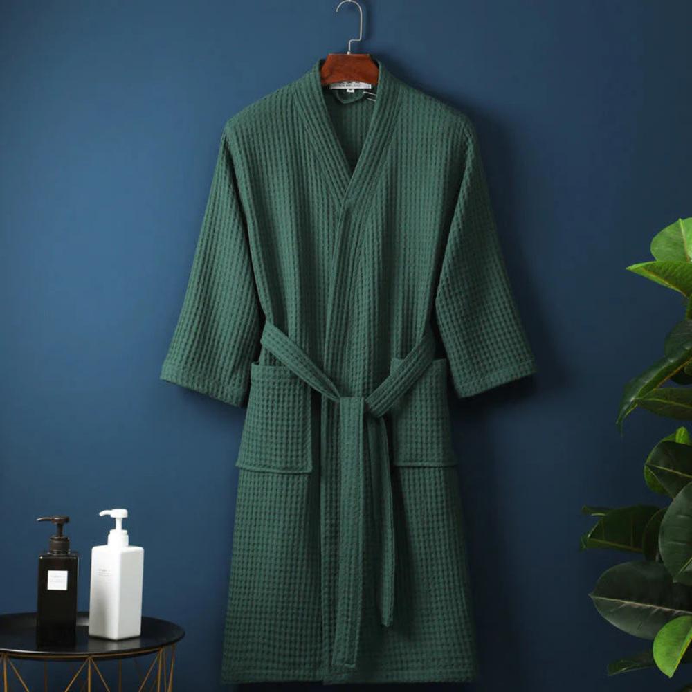 Cotton Spa Bathrobe with Relaxed Fit Belt