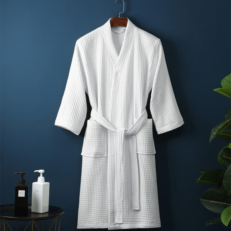 Cotton Spa Bathrobe with Relaxed Fit Belt