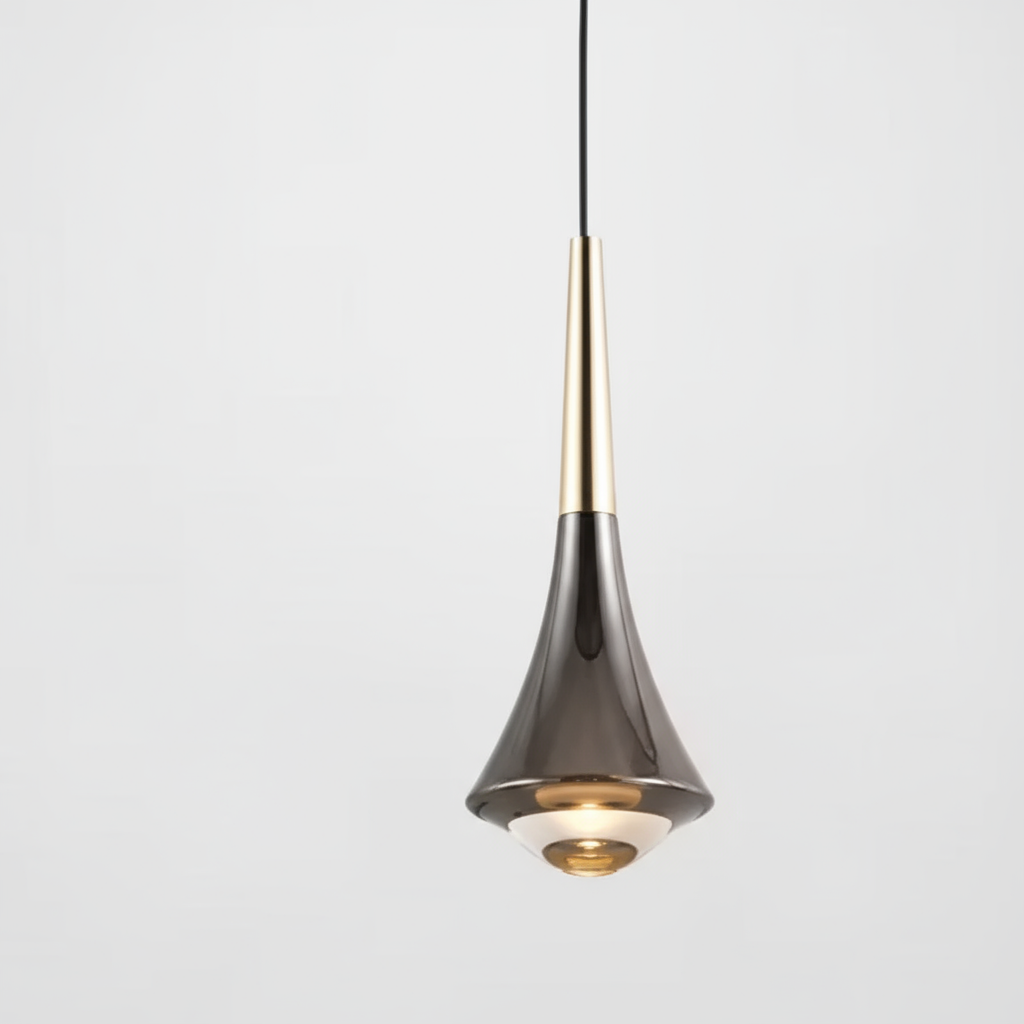 Modern Glass Teardrop LED Pendant Light 1-Light