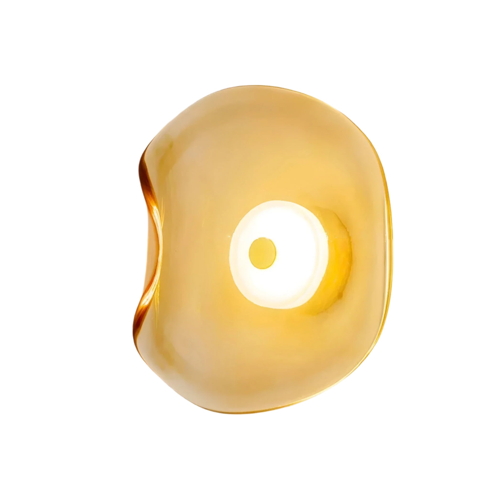 Curved Glass Wall Sconce with Fluid Form