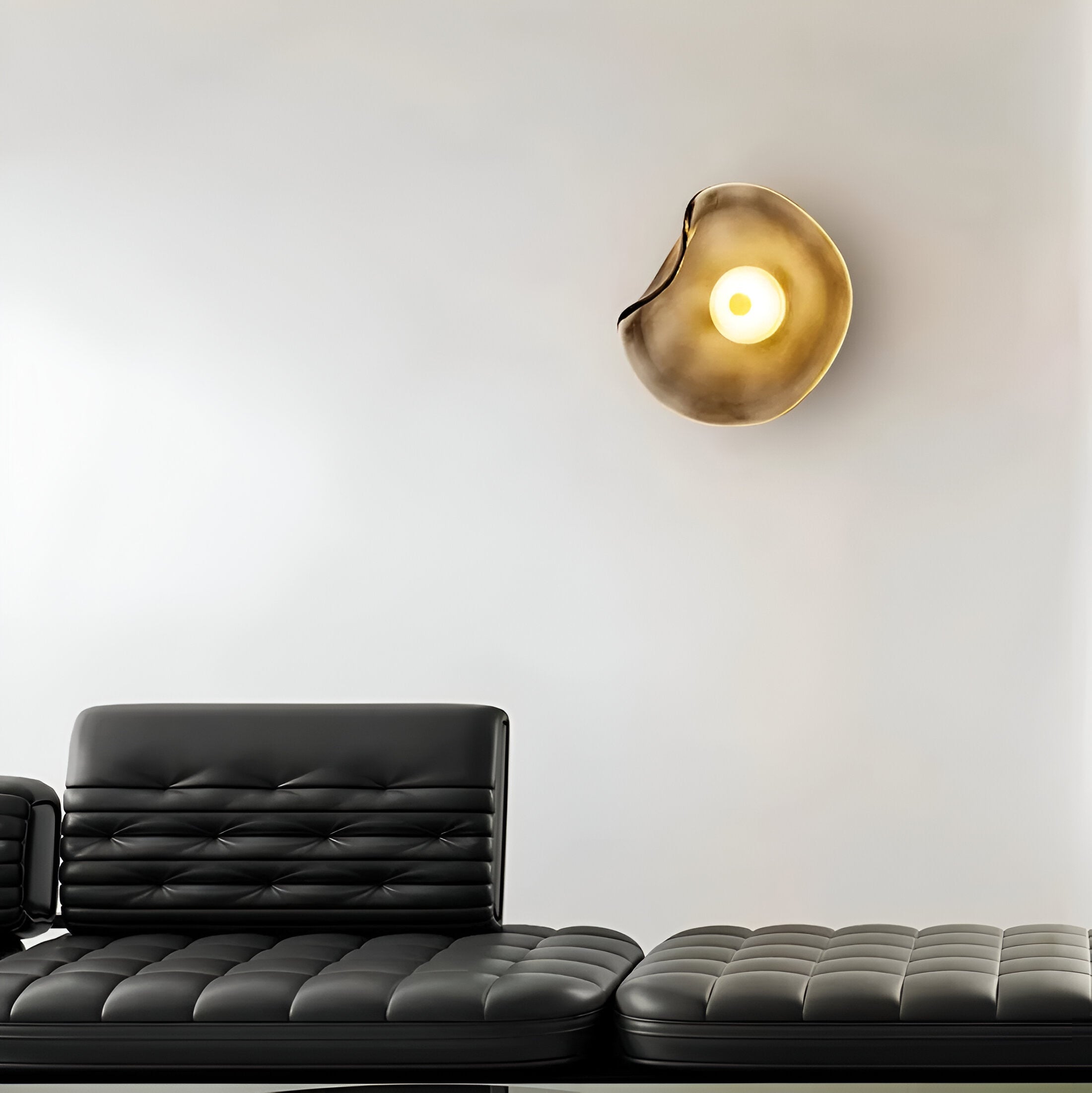 Curved Glass Wall Sconce with Fluid Form
