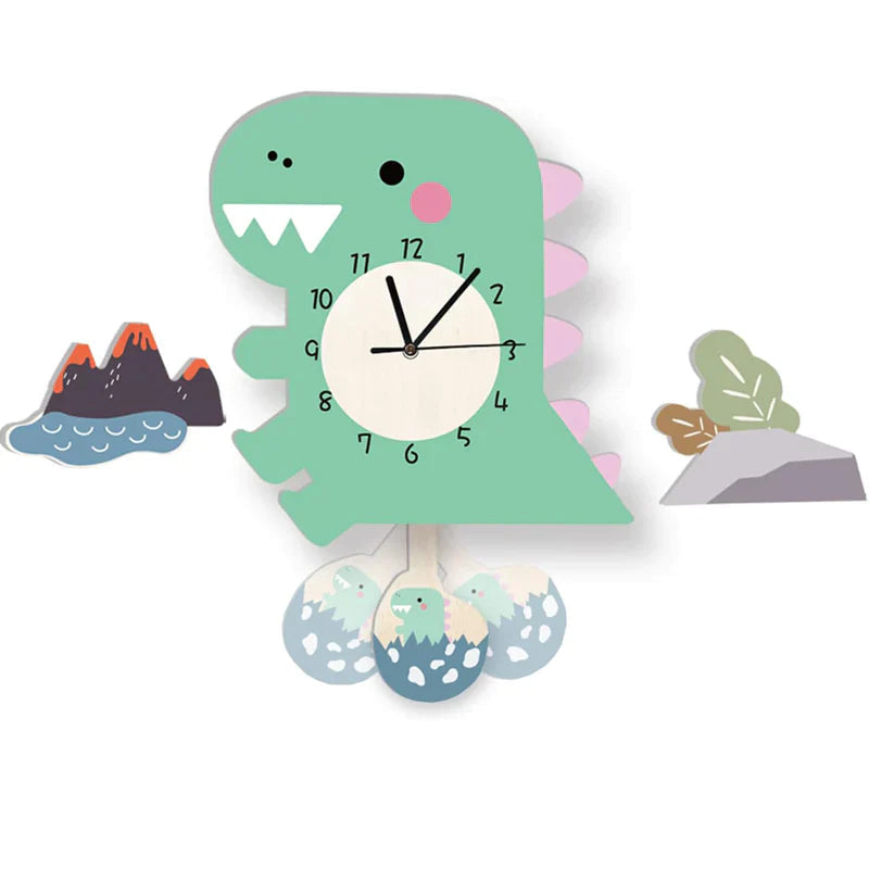 Cute Animal Wall Clock with Cartoon Design