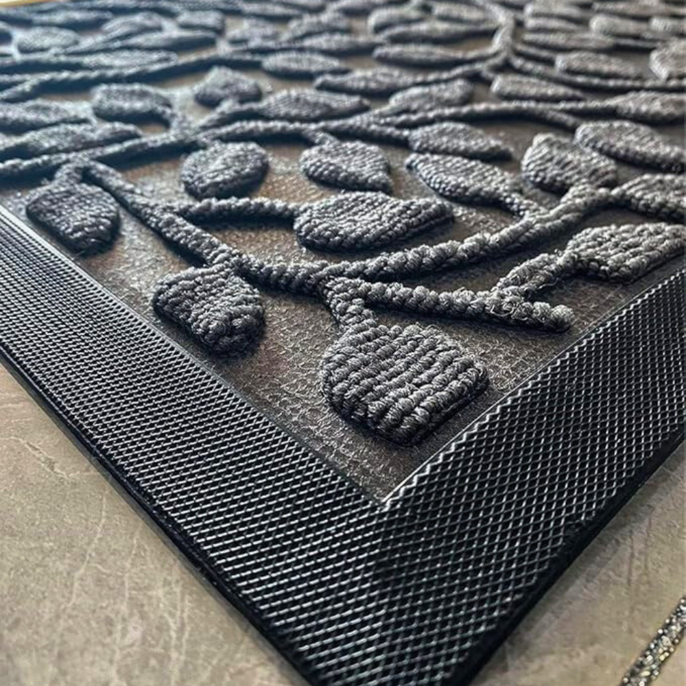Decorative Entry Mat with Leaf Pattern