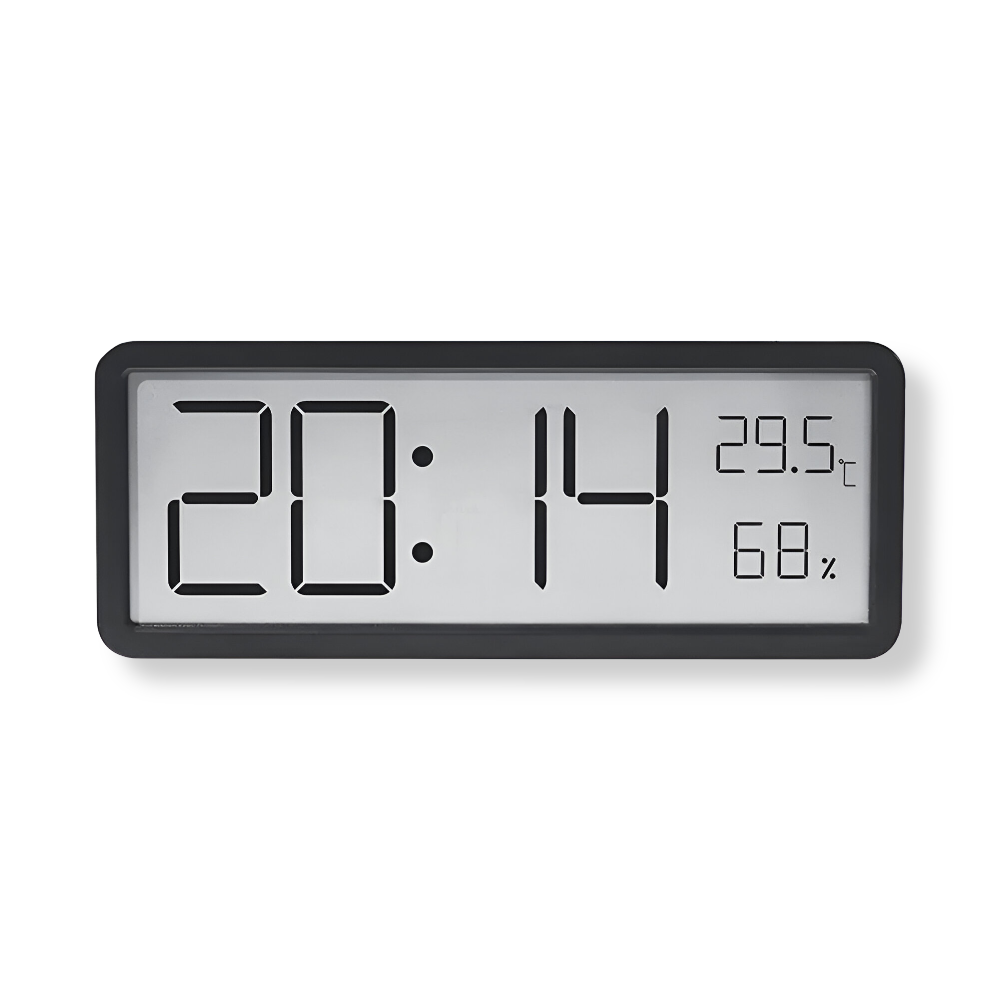 Digital LED Wall Clock Temperature Display