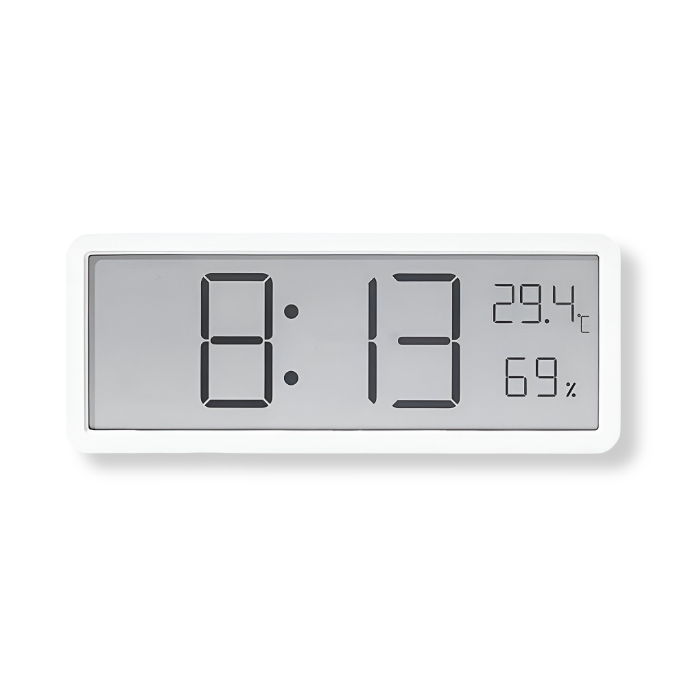 Digital LED Wall Clock Temperature Display