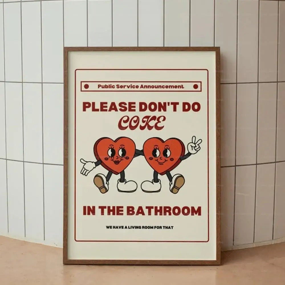 Funny Heart Character Wall Art Poster Print