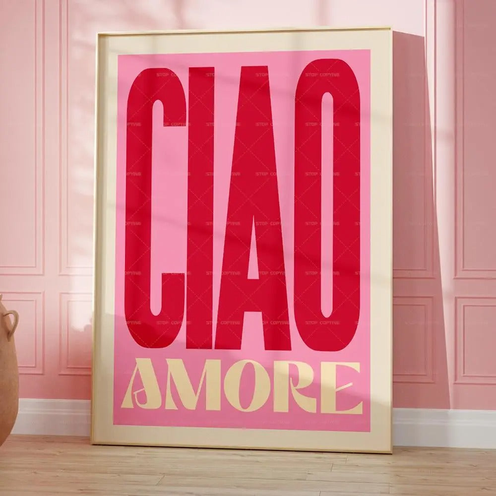 Funny Heart Character Wall Art Poster Print