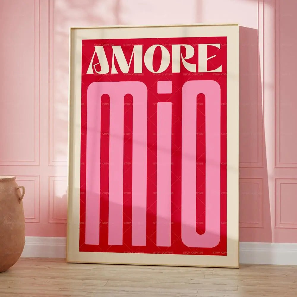 Funny Heart Character Wall Art Poster Print