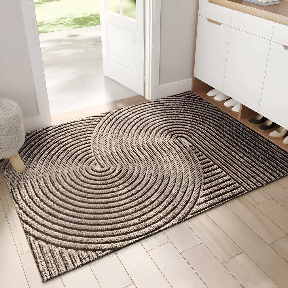 Geometric Stripe Doormat with Antislip