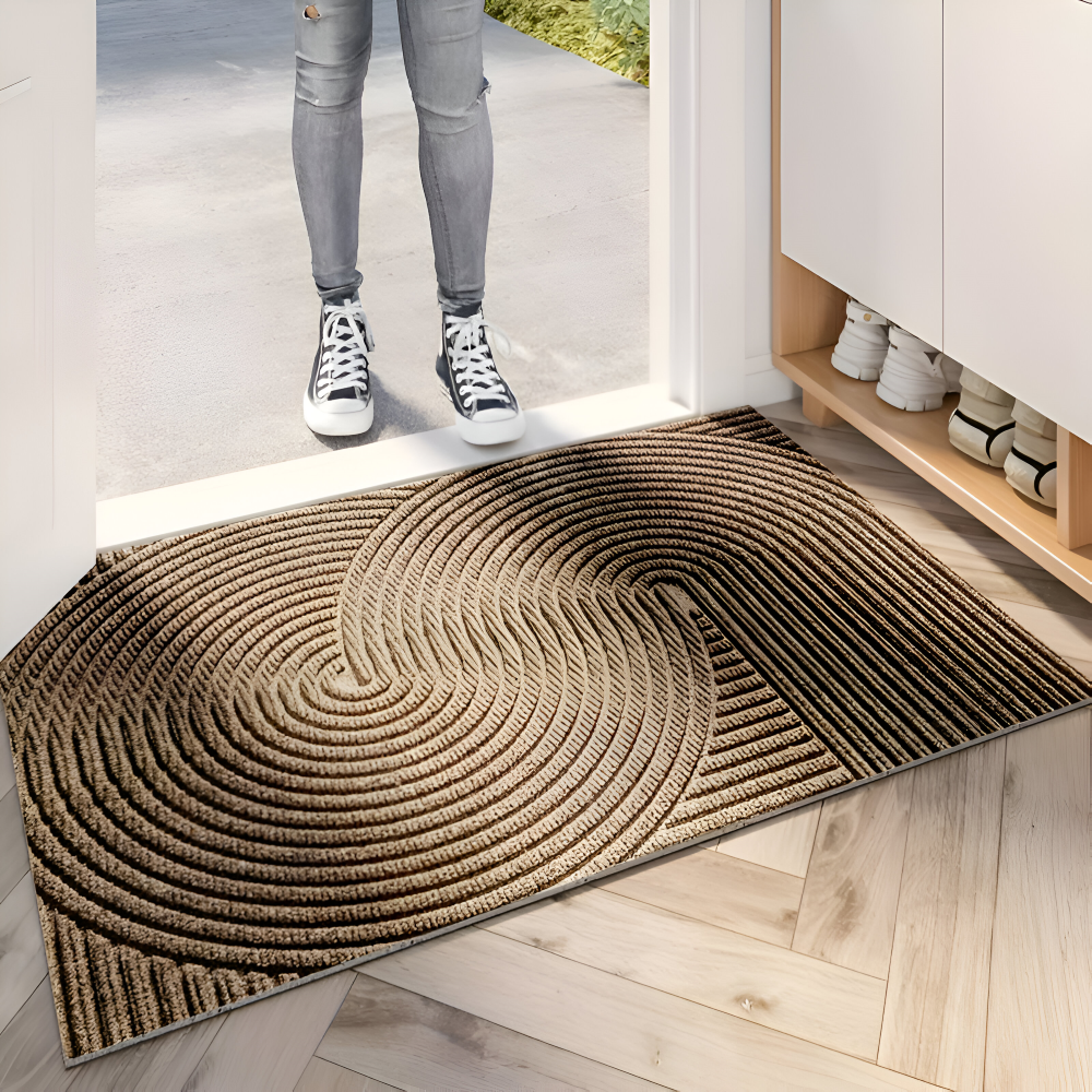 Geometric Stripe Doormat with Antislip