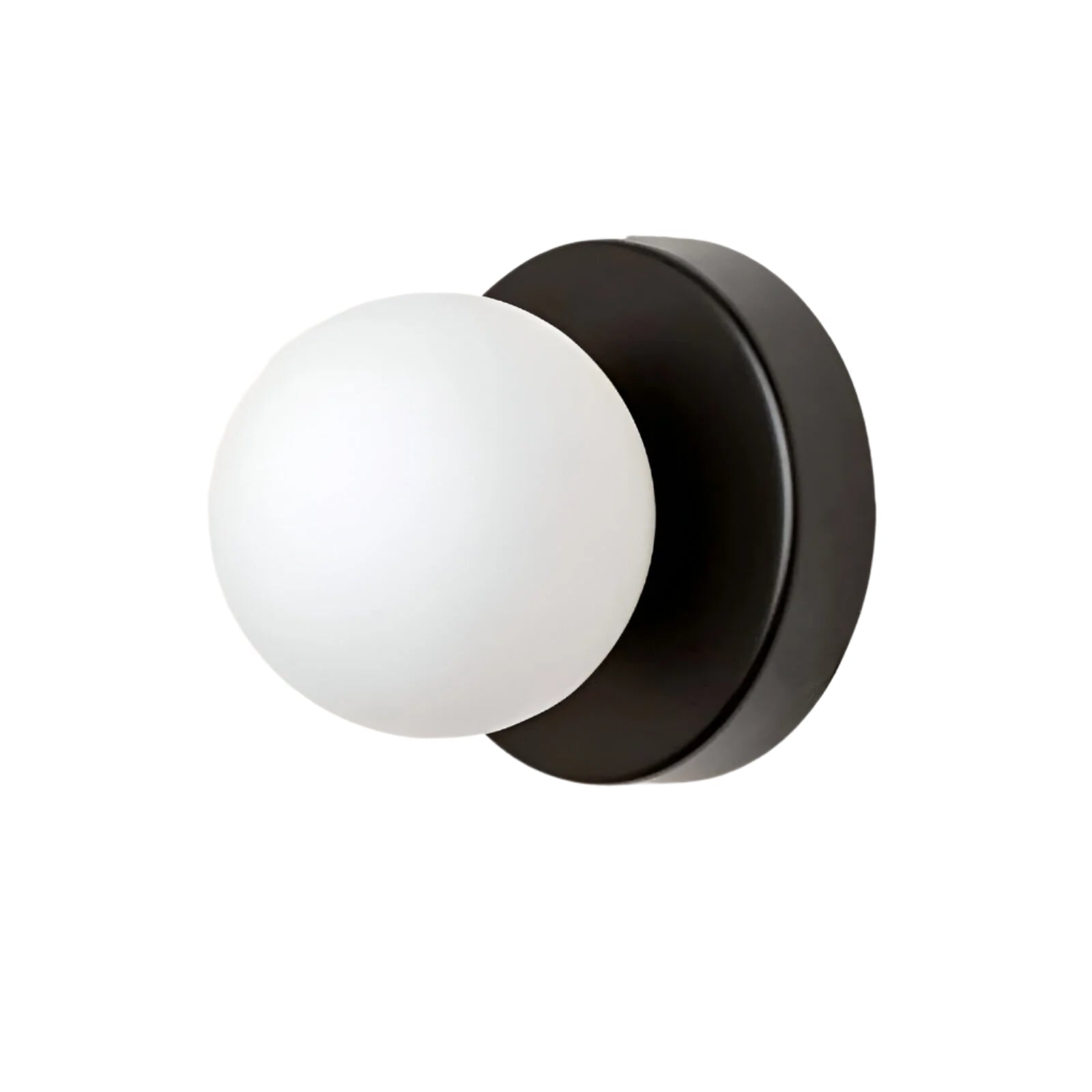 Glass Globe Wall Sconce with Metal Base LED