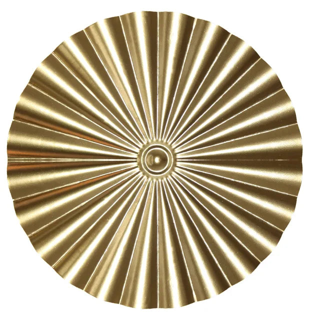 Gold Metal Wall Decor with Round Panels