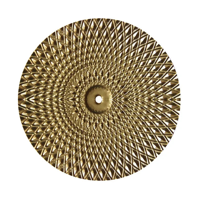 Gold Metal Wall Decor with Round Panels
