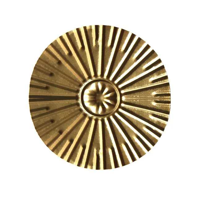 Gold Metal Wall Decor with Round Panels