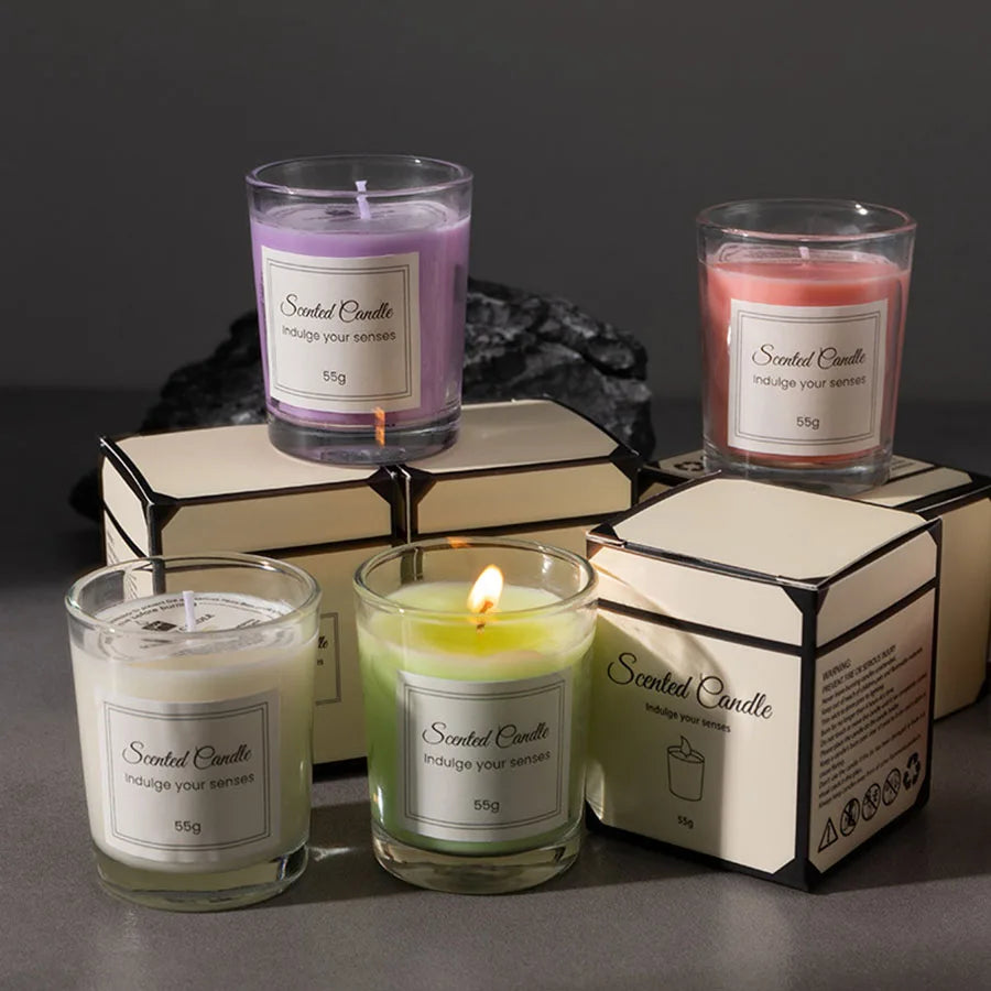 Handmade Soy Candle Gift with Glass Jar