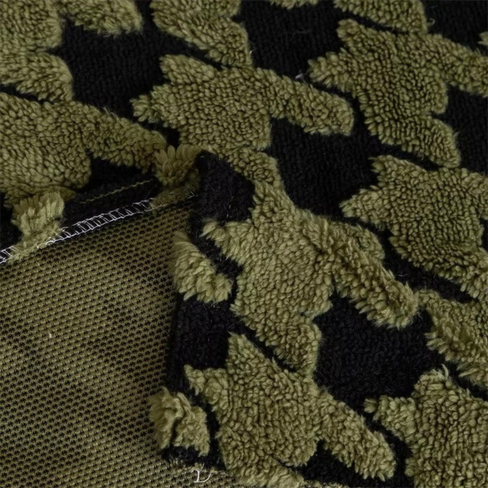 Houndstooth Plush Sofa Cover with Texture