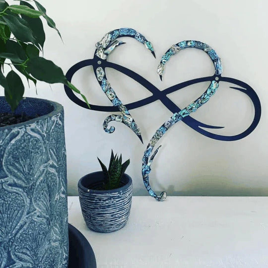 Infinity Heart Metal Wall Art Decorative