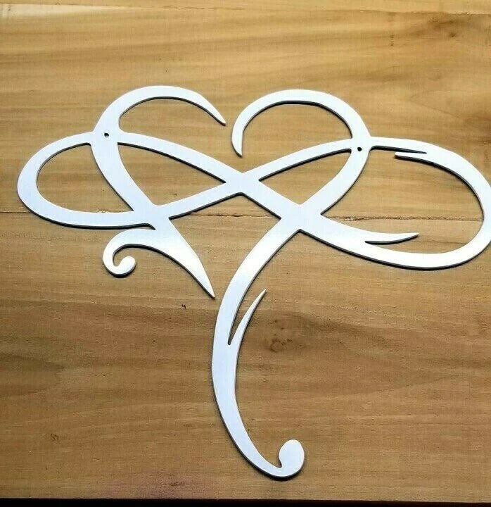 Infinity Heart Metal Wall Art Decorative