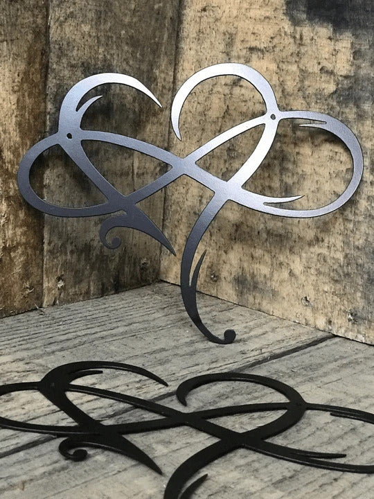 Infinity Heart Metal Wall Art Decorative