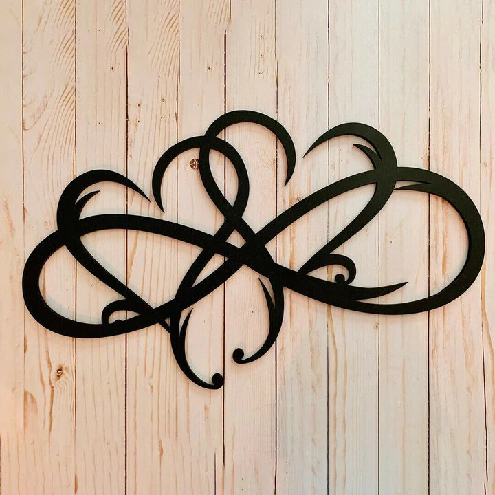 Infinity Heart Metal Wall Art Decorative