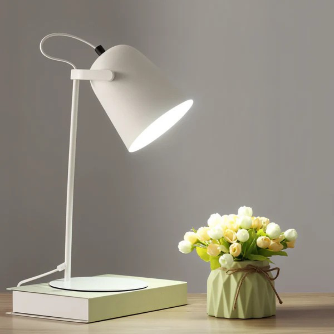 Iron Cone Table Lamp with Minimalist Design