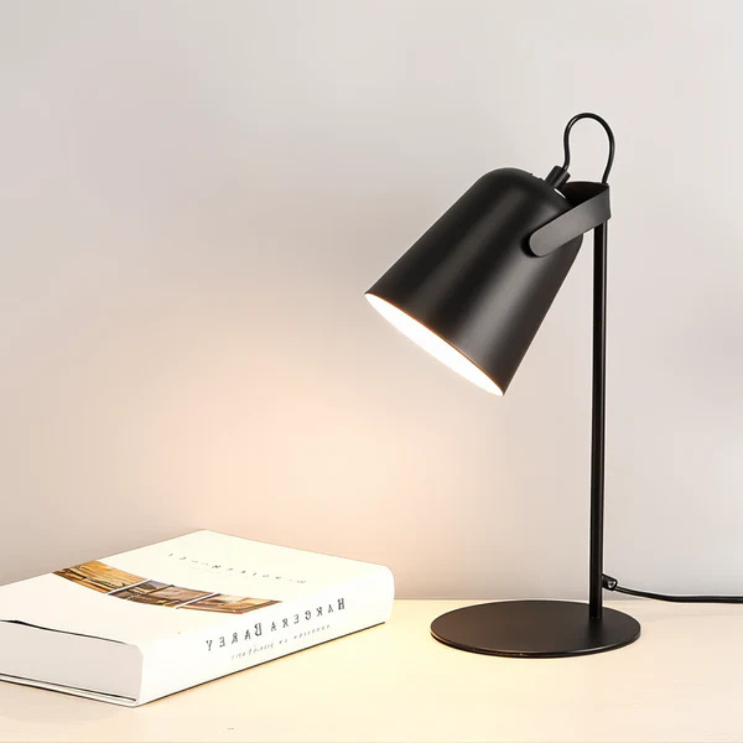 Iron Cone Table Lamp with Minimalist Design